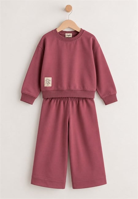 Sweatshirt Takım 8-12 Yaş ANTİK PEMBE