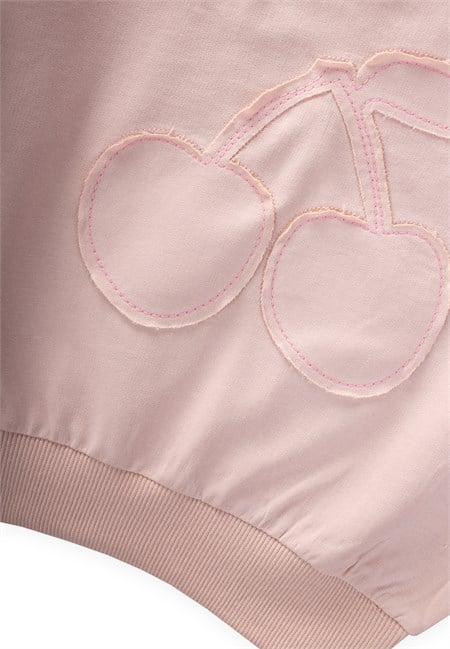 İnce Mevsimlik Sweatshirt 1-7 Yaş Pudra Pembe