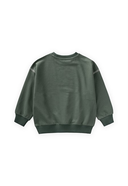Karyoka Detaylı Oversize Sweatshirt 2-8 Yaş HAKİ YEŞİL