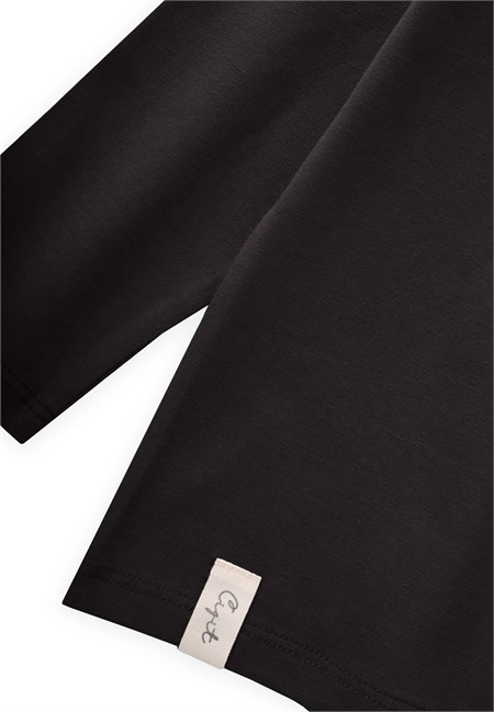 Mevsimlik Basic T-Shirt 8-12 Yaş Siyah