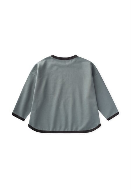 Geniş Kesim Mevsimlik Uzun Kollu T-Shirt 2-8 Yaş Çağla Yeşili