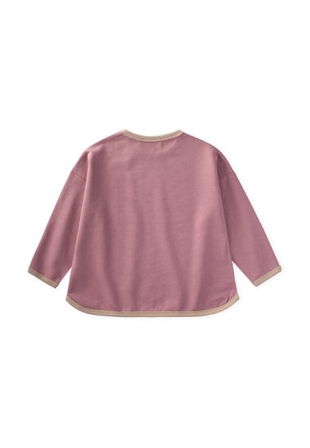 Geniş Kesim Mevsimlik Uzun Kollu T-Shirt 2-8 Yaş Leylak