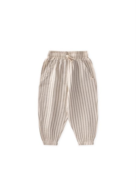 Müslin Şalvar Pantolon 1-6 Yaş A GRİ ÇİZGİLİ