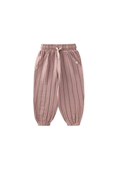 Müslin Şalvar Pantolon 1-6 Yaş BAKIR ÇİFT ÇİZGİLİ