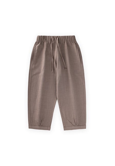 Keten Boyfriend Pantolon 2-10 Yaş Vizon