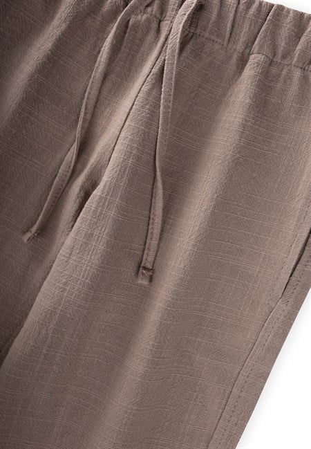 Keten Boyfriend Pantolon 2-10 Yaş Vizon