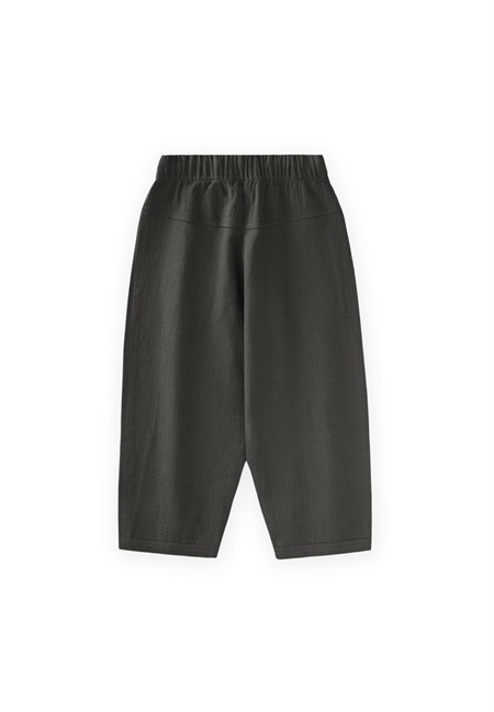 Keten Boyfriend Pantolon 2-10 Yaş Siyah