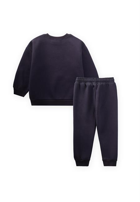Basic Karyoka Detaylı Sweatshirt Takım 3-8 Yaş K Lacivert