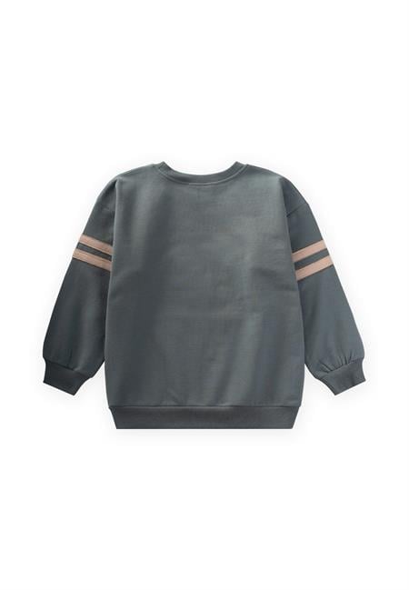 Aplikeli Sweatshirt 3-9 Yaş Çağla Yeşili