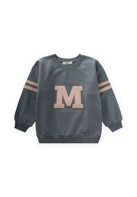 Aplikeli Sweatshirt 3-9 Yaş Çağla Yeşili