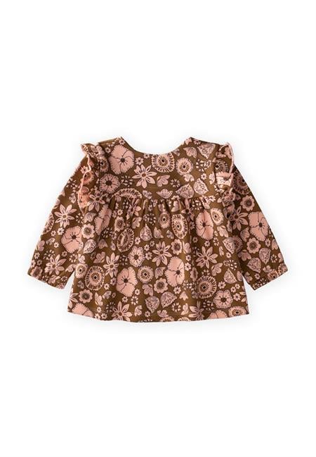 Oversize Desenli Hırka 1-5 Yaş Yeşil