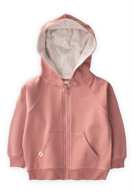 Kapşonlu Fermuarlı Hırka 1-14 Yaş Gül Kurusu