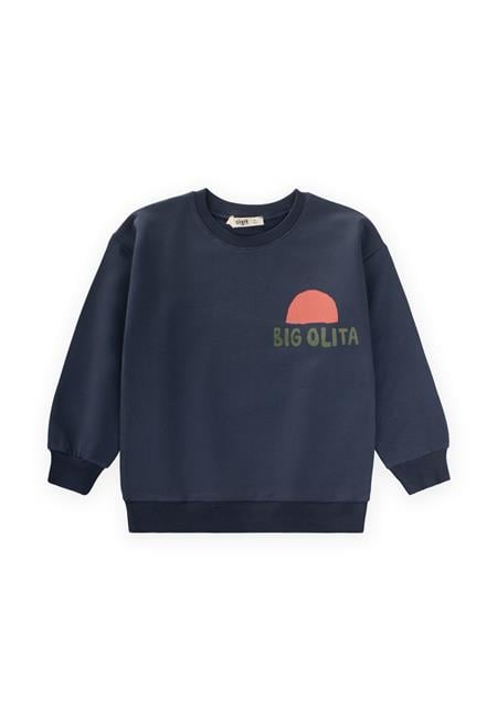 Bıg Olıta Baskılı Sweatshirt 2-10 Yaş Lacivert