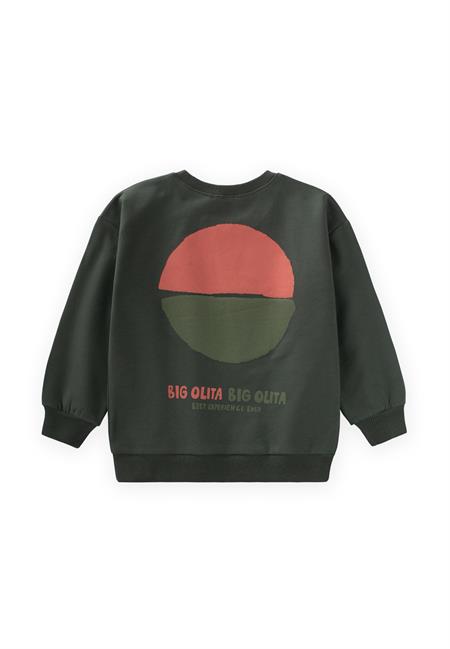 Bıg Olıta Baskılı Sweatshirt 2-10 Yaş Haki Yeşil
