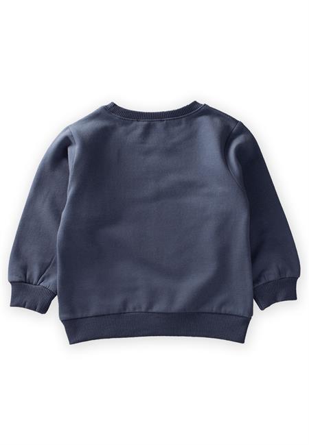Çiçek Basdkılı Pullu Sweatshirt 1-10 Yaş Lacivert