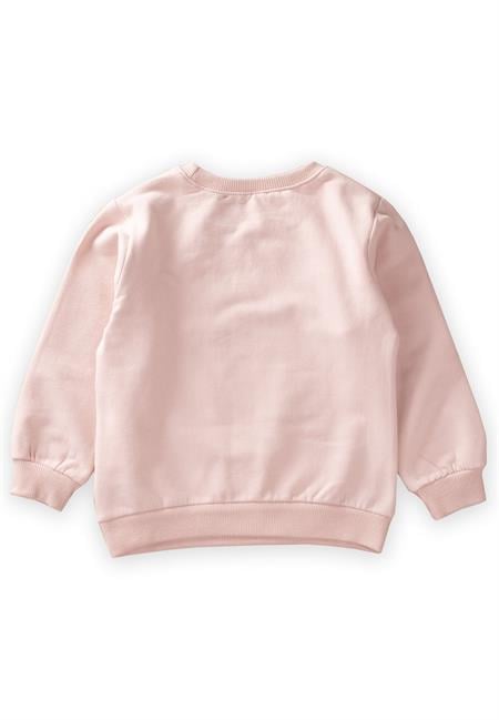 Çiçek Baskılı Pullu Sweatshirt 1-6 Yaş Pudra