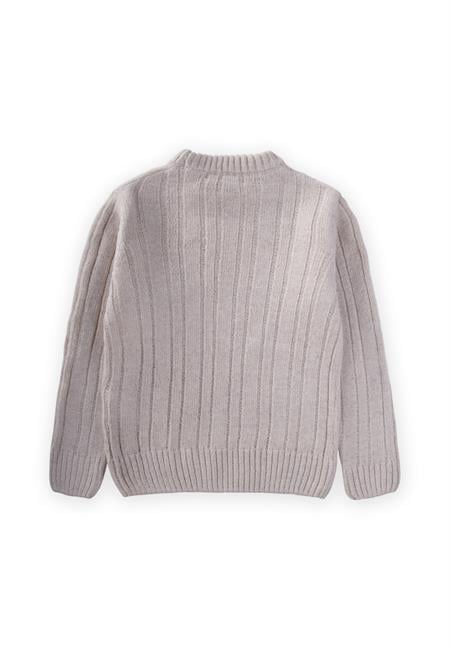 Saç Örgülü Kazak 1-8 Yaş Taş