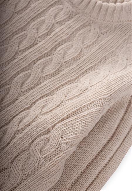 Saç Örgülü Kazak 1-8 Yaş BEJ