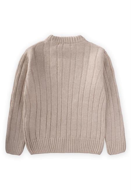 Saç Örgülü Kazak 1-8 Yaş BEJ