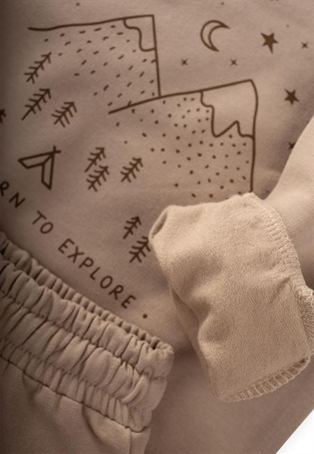 Born To Explore Baskılı Sweatshırt Takım 1-7 Yaş S VİZON