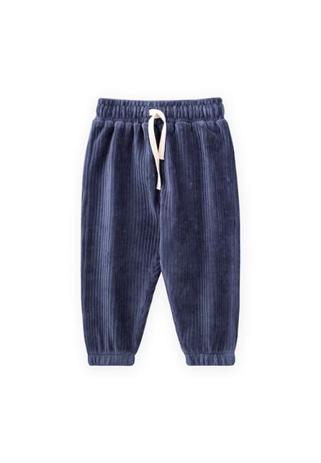 Fitilli Kadife Jogger Pantolon 1-10 Yaş Lacivert