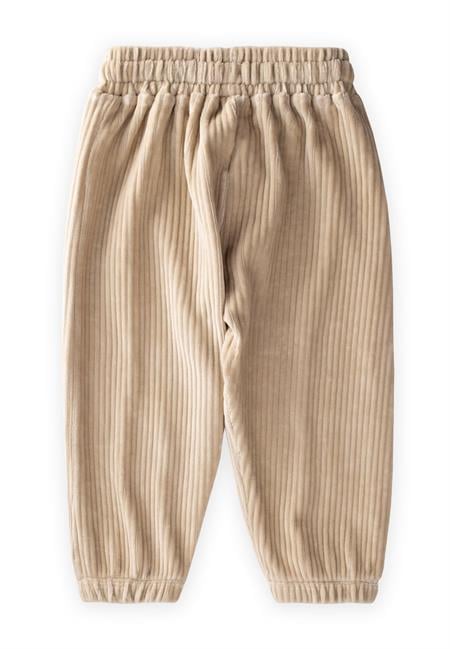 Fitilli Kadife Jogger Pantolon 1-10 Yaş Bej