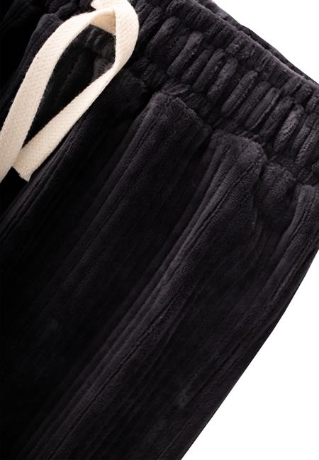 Fitilli Kadife Jogger Pantolon 1-10 Yaş Siyah