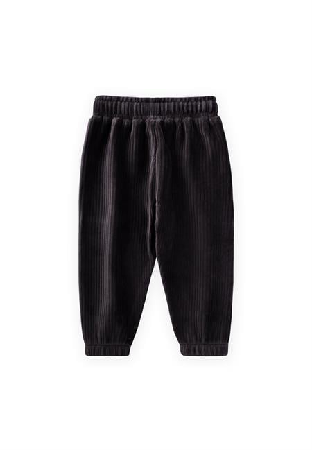 Fitilli Kadife Jogger Pantolon 1-10 Yaş Siyah