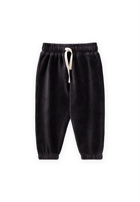 Fitilli Kadife Jogger Pantolon 1-10 Yaş Siyah