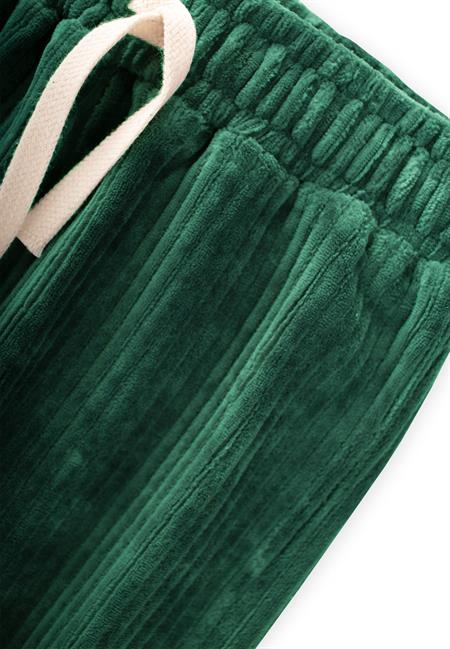 Fitilli Kadife Jogger Pantolon 1-10 Yaş Yeşil