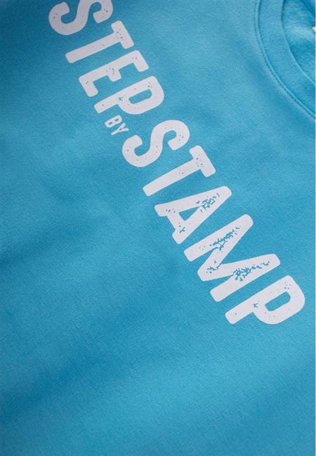 Step By Stamp Baskılı Sweatshırt 9-14 Yaş MAVİ