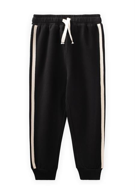 Şerit Detaylı Eşofman 2-10 Yaş Siyah