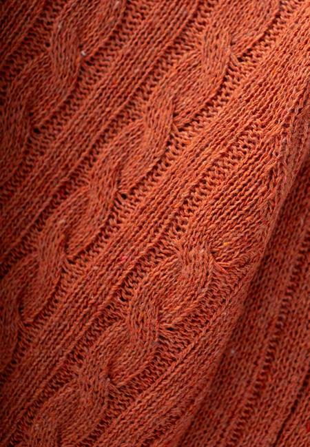 Saç Örgü Triko Pantolon 1-5 Yaş Kiremit