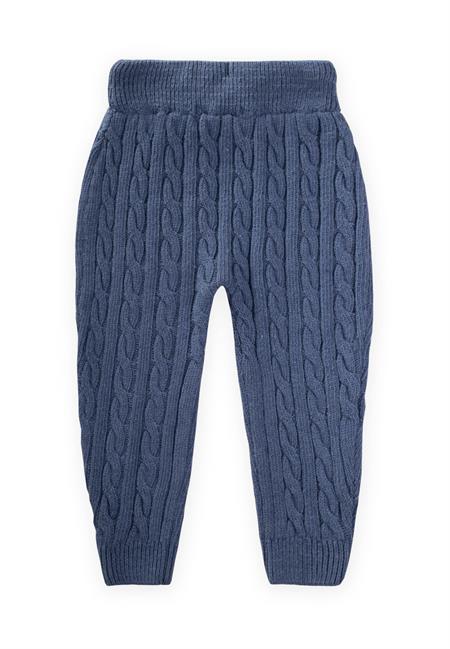 Saç Örgü Triko Pantolon 1-5 Yaş İNDİGO MAVİ