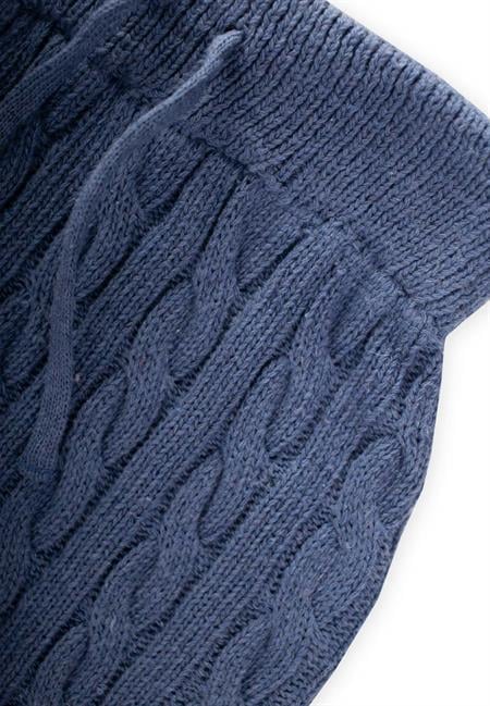 Saç Örgü Triko Pantolon 1-5 Yaş İNDİGO MAVİ