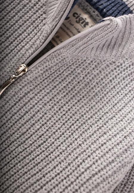 Fermuarlı Triko Hırka 2-9 Yaş Gri