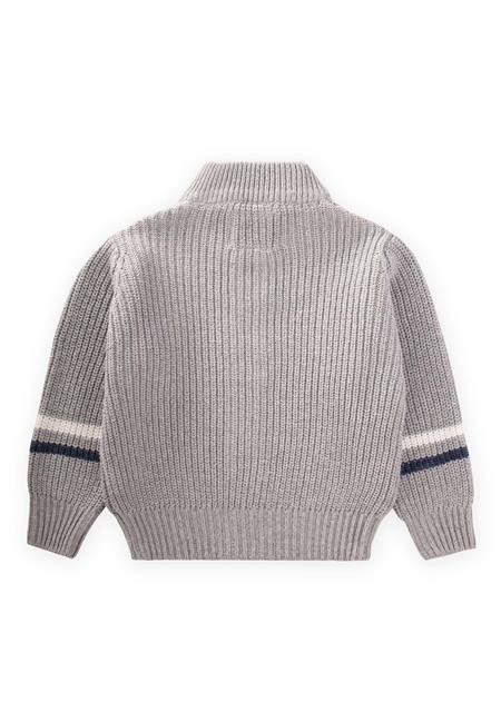 Fermuarlı Triko Hırka 2-9 Yaş Gri