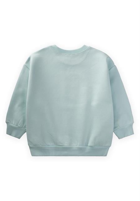 Araba Baskılı Sweatshirt 1-6 Yaş Su Yeşili