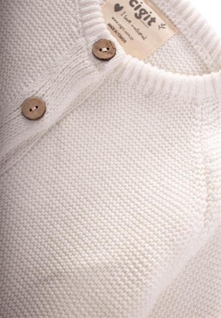 Links Triko Hırka 1-5 Yaş Ekru
