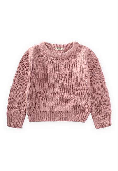 Selanik Triko Kazak 2-8 Yaş Pudra Pembe