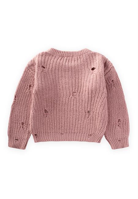 Selanik Triko Kazak 2-8 Yaş Pudra Pembe