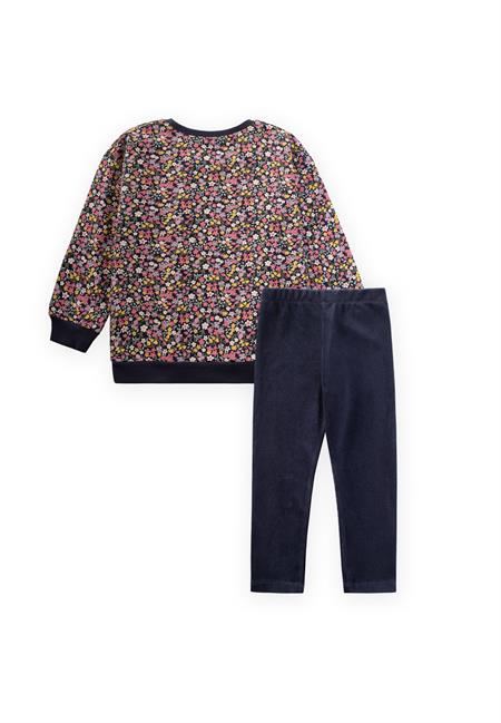 Desenli Sweatshirt Takım 4-12 Yaş Lacivert