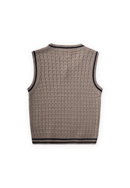 Saş Örgü Triko Süeter 3-9 Yaş Bej