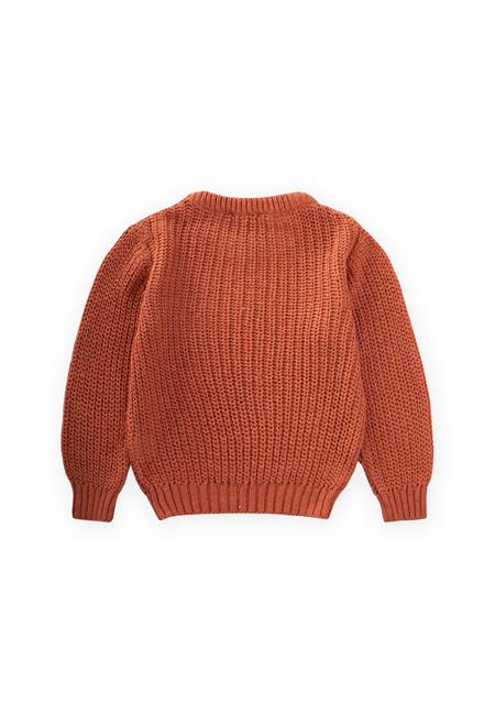 Bisiklet Yaka Selanik Triko Kazak 2-8 Yaş Kiremit