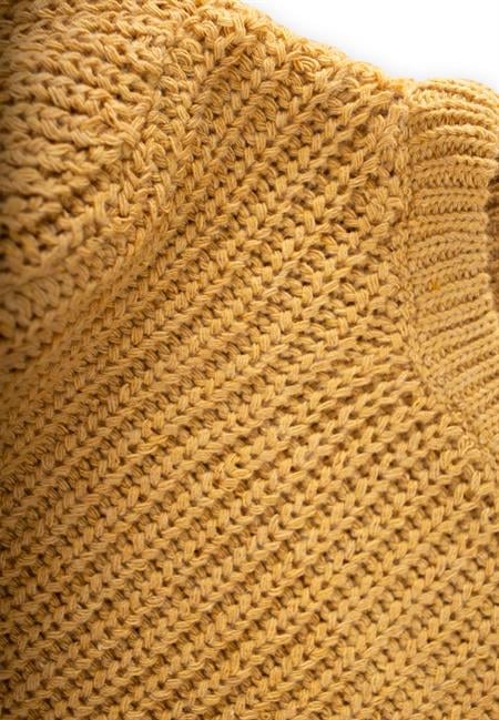 Bisiklet Yaka Selanik Triko Kazak 2-8 Yaş Hardal Sarı