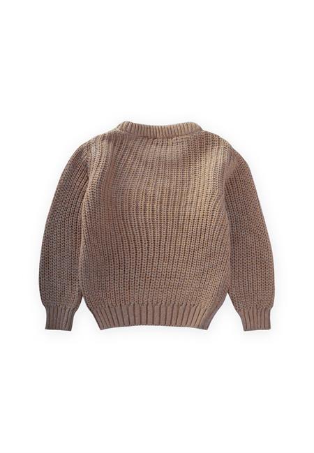 Bisiklet Yaka Selanik Triko Kazak 2-8 Yaş Vizon