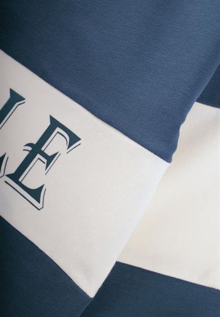 Polo Yaka Baskılı Sweatshirt 4-12 Yaş Lacivert