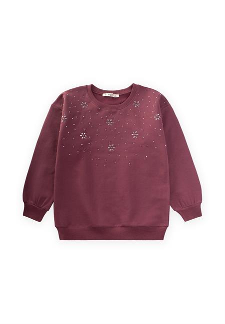 Taş Detaylı Sweatshırt 4-12 Yaş MÜRDÜM