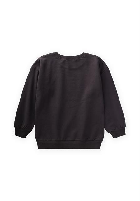 Baskılı Sweatshirt 4-12 Yaş Siyah