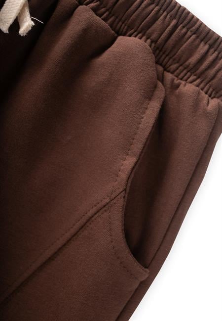 Paçalı Eşofman 8-12 Yaş Kahve